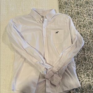 White Boy's Shirt with Embroidered Detail